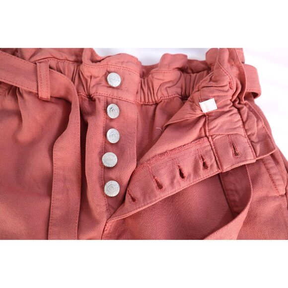 LOFT by High-Rise Paper bag‎ Waist Shorts with Belt & Button Fly Size XS - Picture 5 of 8